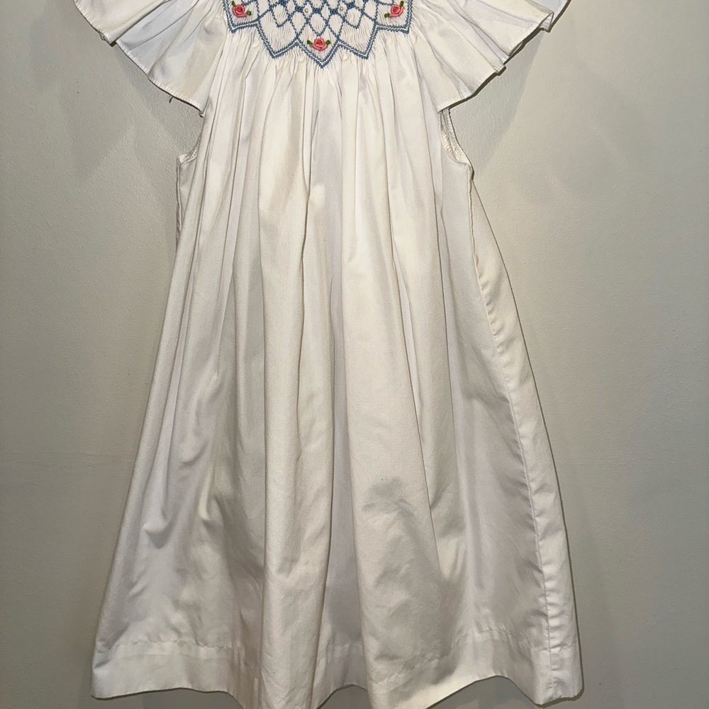 Cream Sundress with Bateau Neckline and Flutter Cap Sleeves